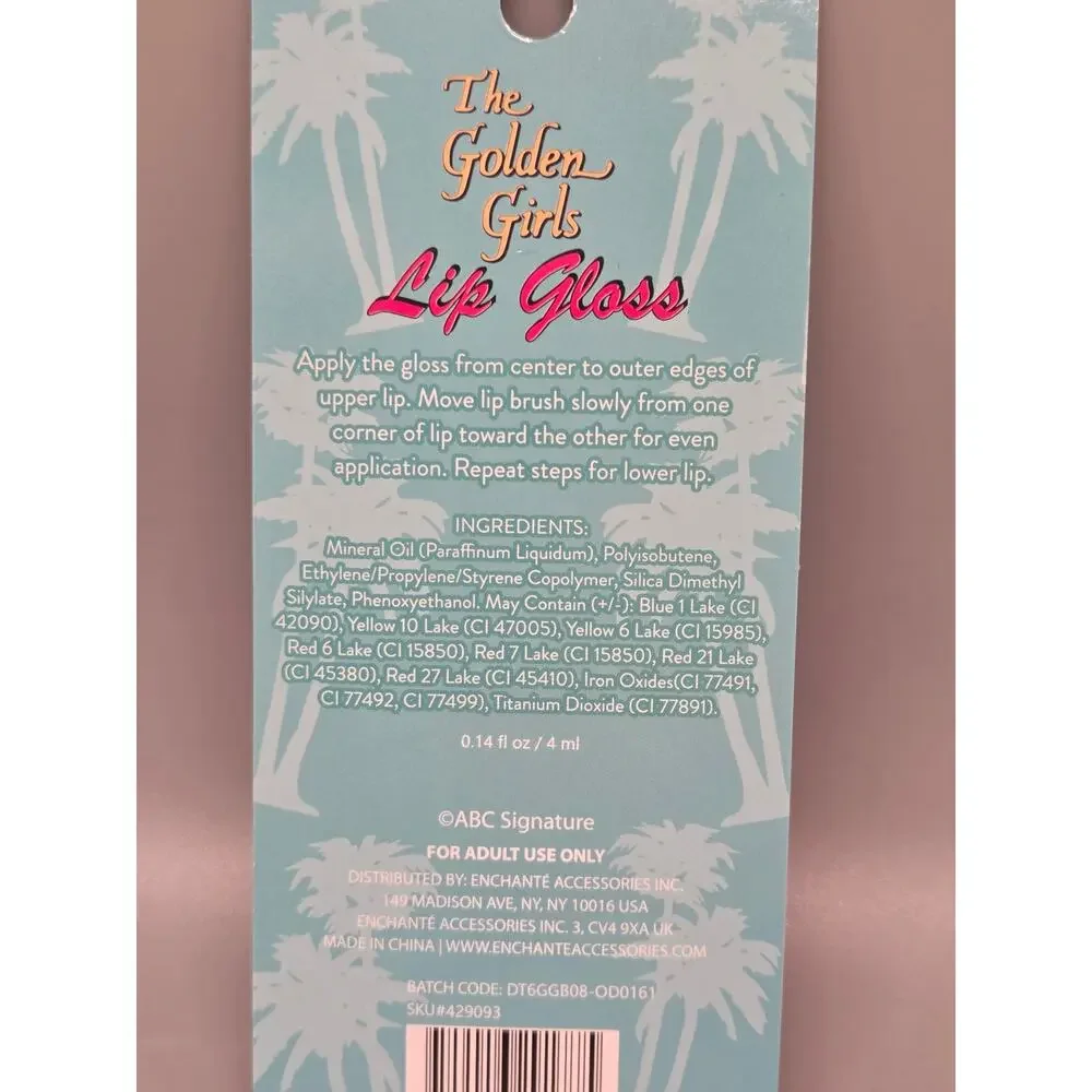 Golden Girls lip gloss collection features character-themed packaging (Set of 4)